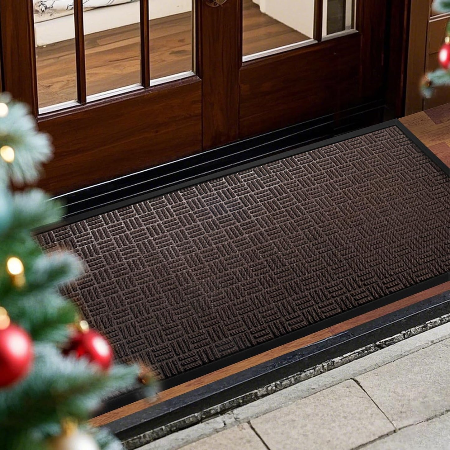 Mibao Heavy Duty Welcome Mat for Outdoor Indoor Use, 47in x 24in