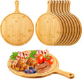 Round Bamboo Cutting Board with Handle 10-Pack - Serving & Pizza
