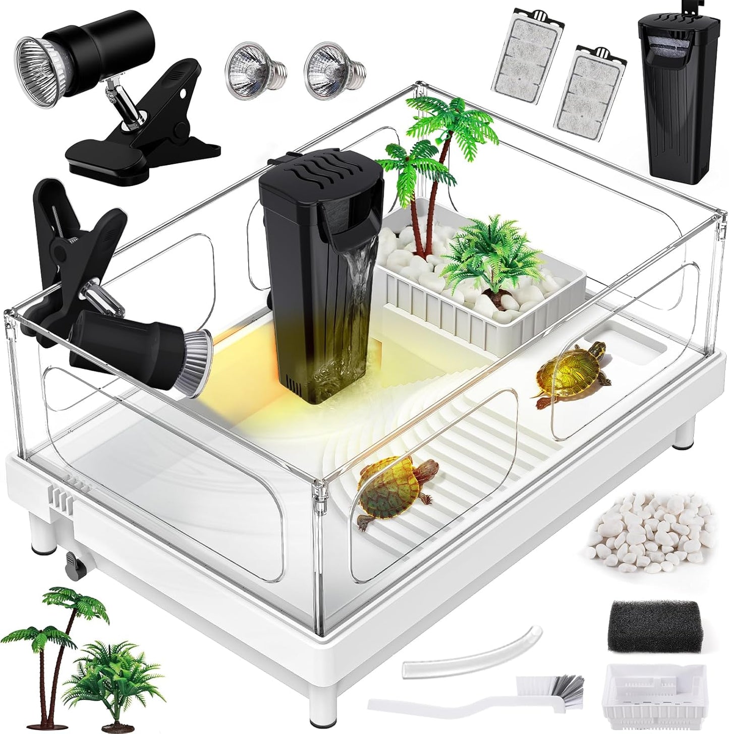 Moonorange Small Turtle Tank Kit with Basking Platform