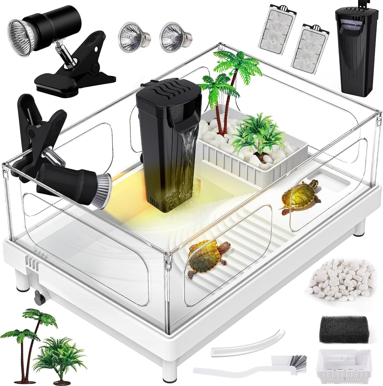 Moonorange Small Turtle Tank Kit with Basking Platform