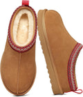Litfun Women's Fuzzy House Slippers Genuine Suede Fluffy Winter