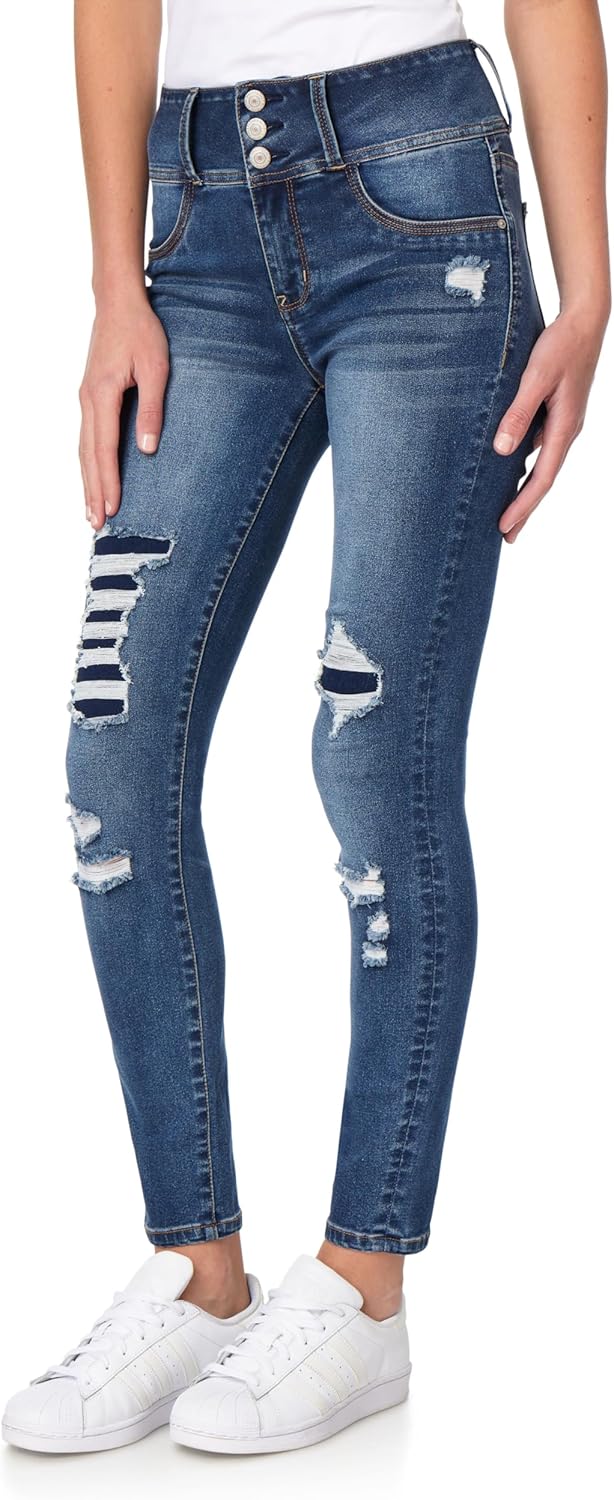 WallFlower Women's Sassy Skinny High-Rise Jeans for Every Body