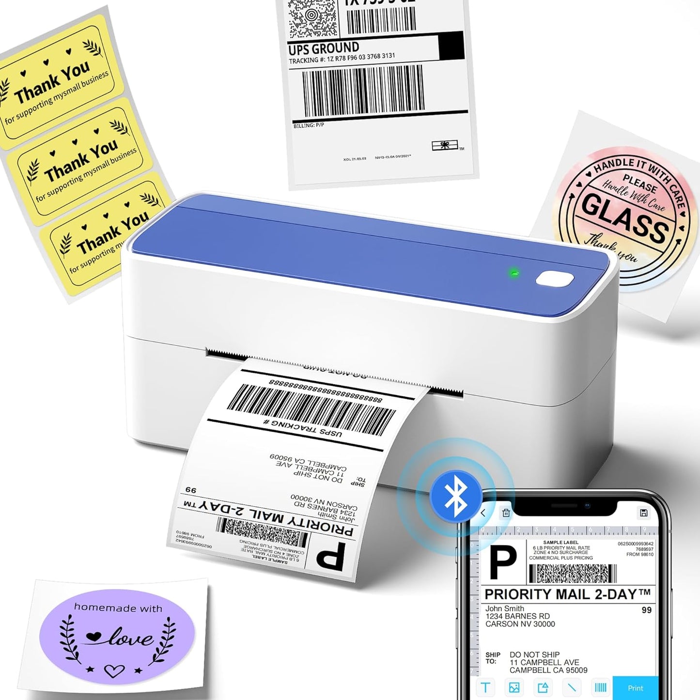 Phomemo Thermal Label Printer for 4X6 Shipping Labels Fast