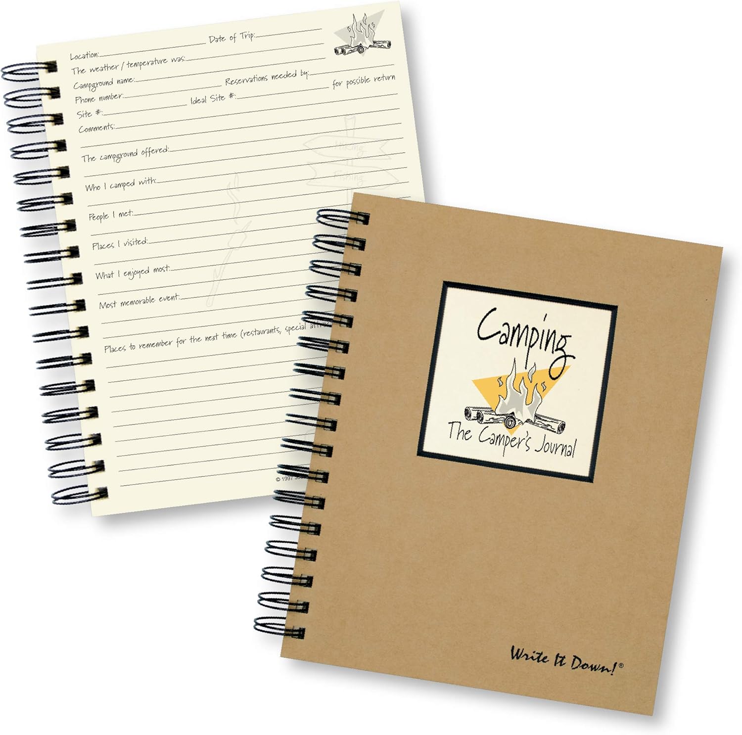 Camping Bliss Journal, 7.5x 9 Hard Cover, Made in USA