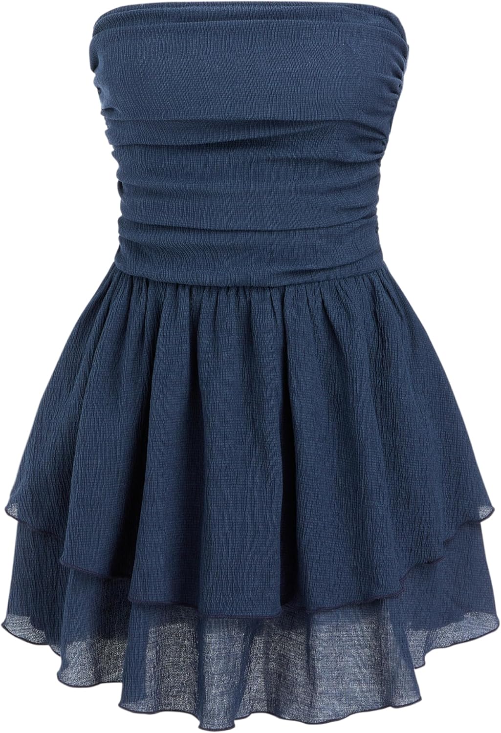 CIDER Women's Summer Cocktail Dress - Ruched Ruffle Mini Dress