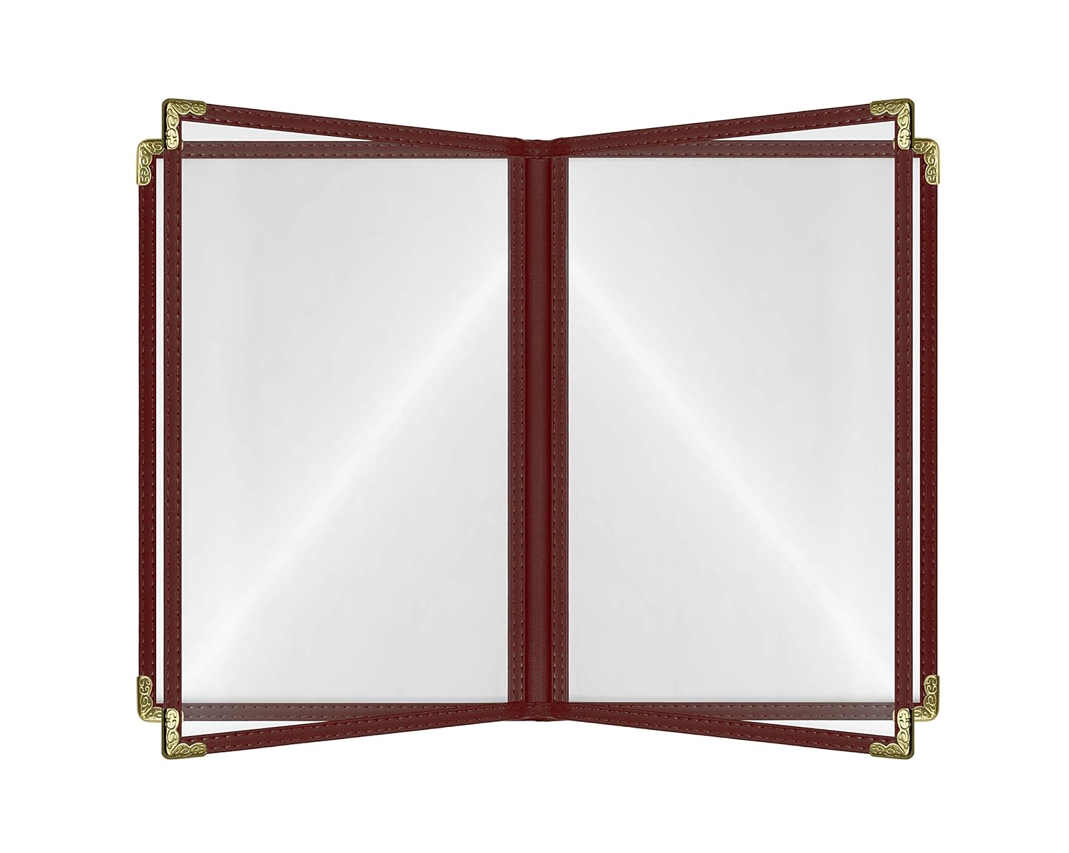 Goodsmart Restaurant Menu Covers 25 Pack Burgundy 8-View Booklet