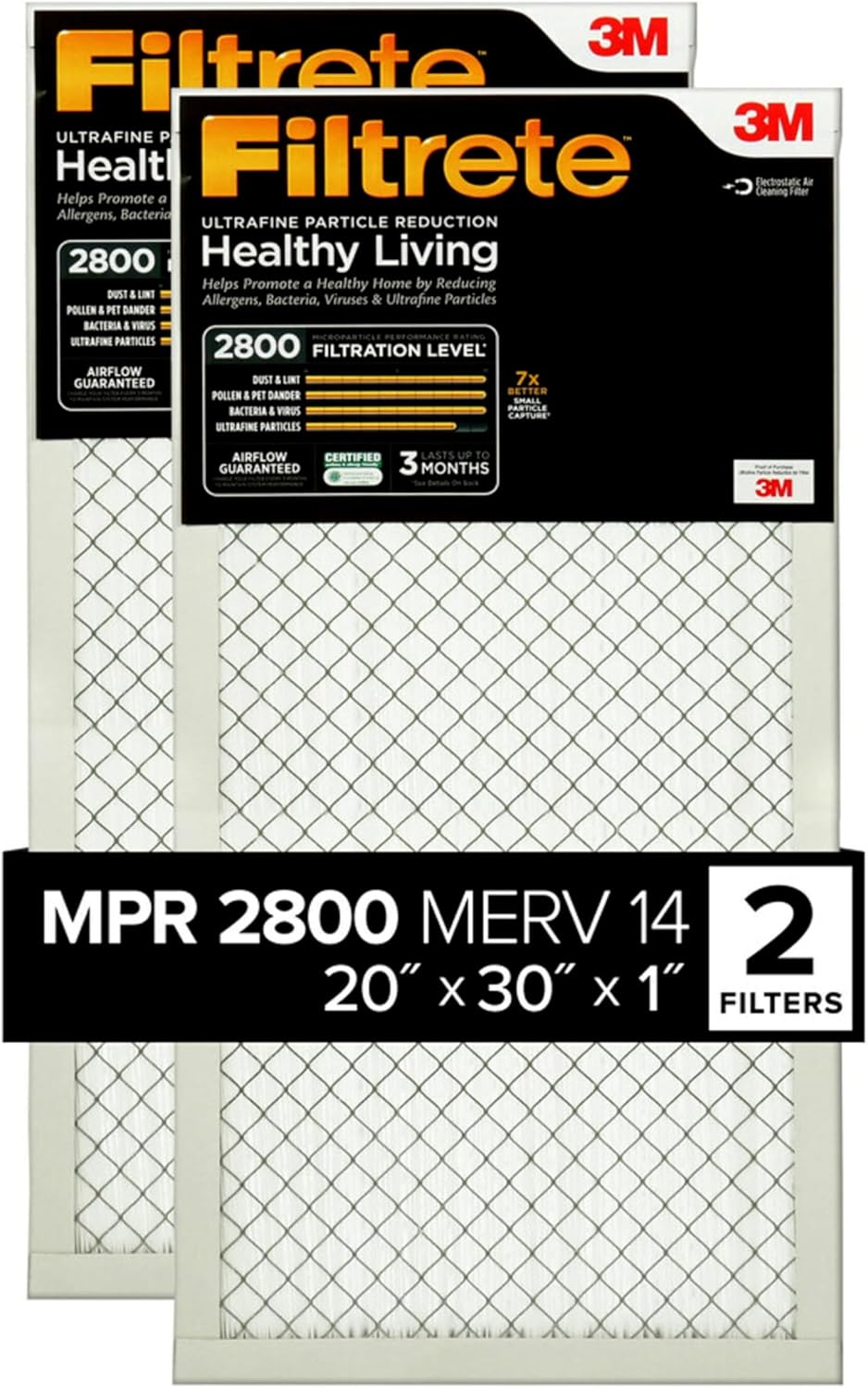 Filtrete 20x30x1 Air Filter MPR 2800 for Healthy Living