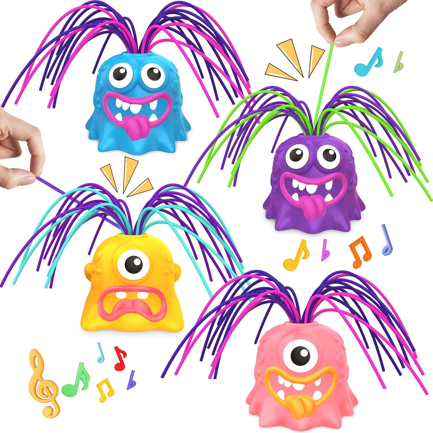 4PCS Screaming Monster Fidget Toys for Anxiety Relief