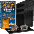 Glue Mouse Traps Indoor 30 Pack - Pre-Baited Peanut Butter Scent