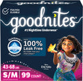 Goodnites Girls' Bedwetting Underwear for Dry Nights, Size S/M