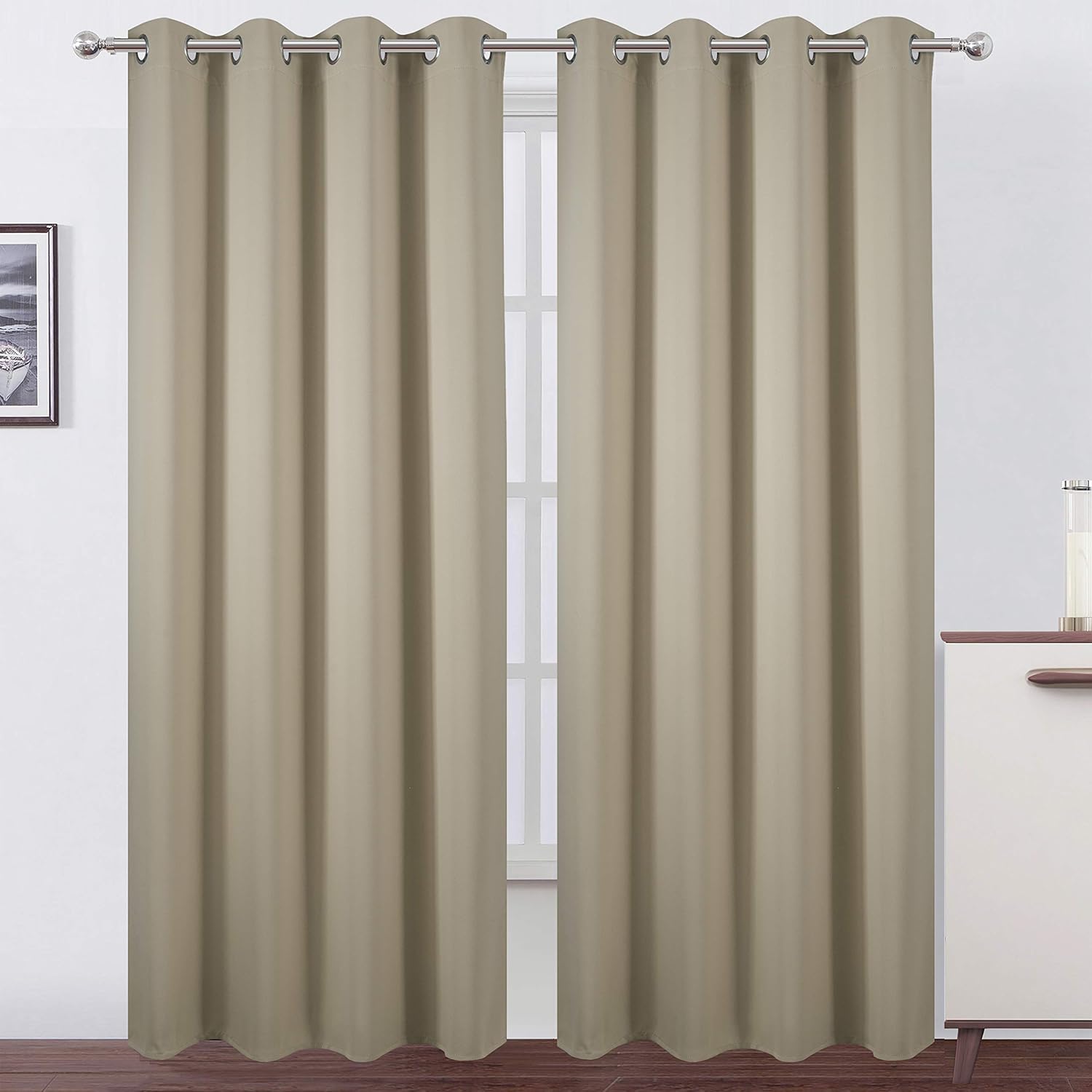 LEMO Blackout Curtains Set of 2 Panels for Room Darkening