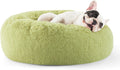 Calming Donut Dog Bed for Small Dogs - Plush Round Pet Bed 23 in