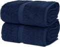 100% Cotton Large Bath Sheets 35x70 in Navy - Premium