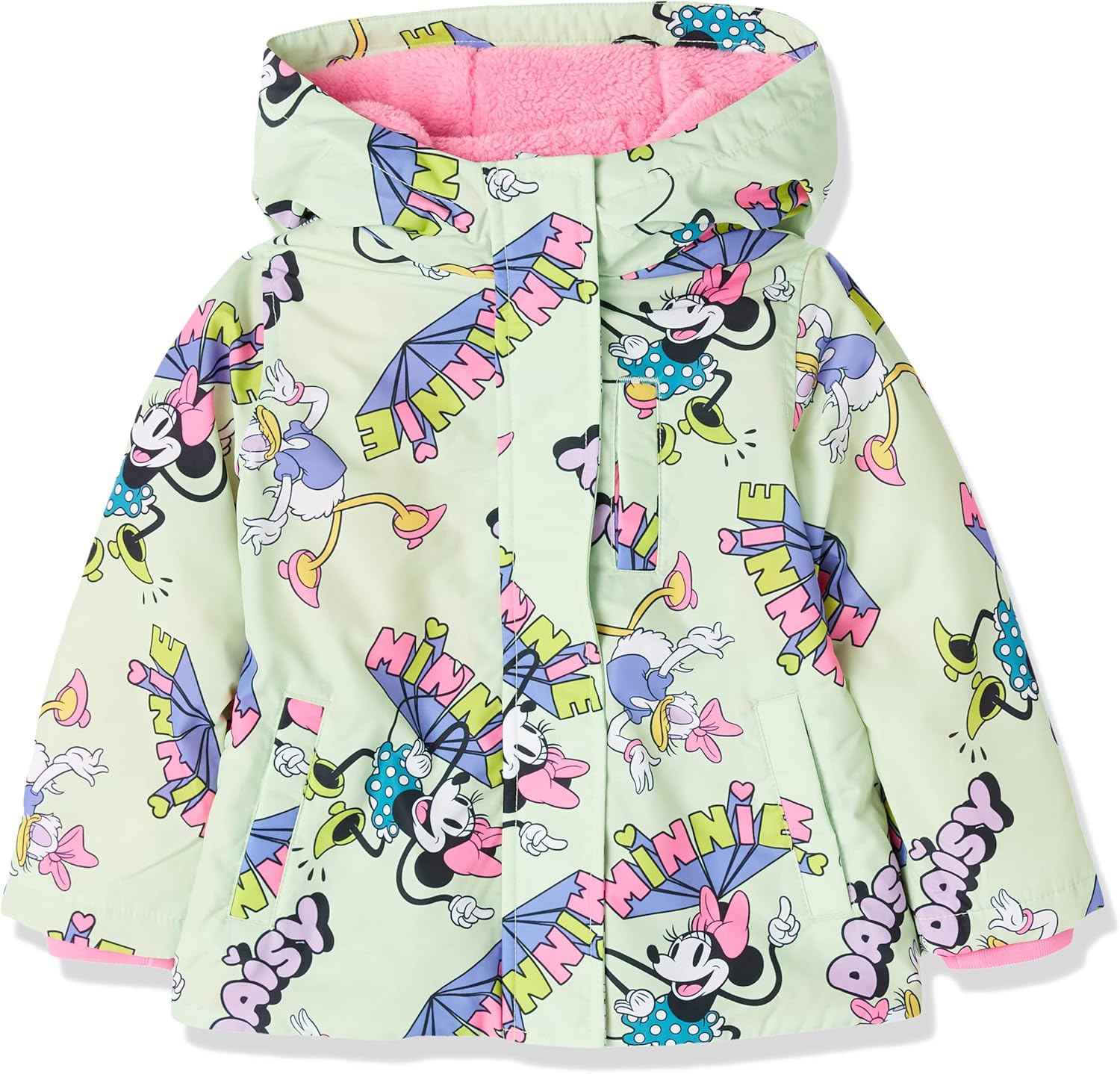 Warm Puffer Coat for Girls and Toddlers with Disney Characters