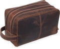 Leather Toiletry Bag for Men Extra Large - VC Vintage Couture