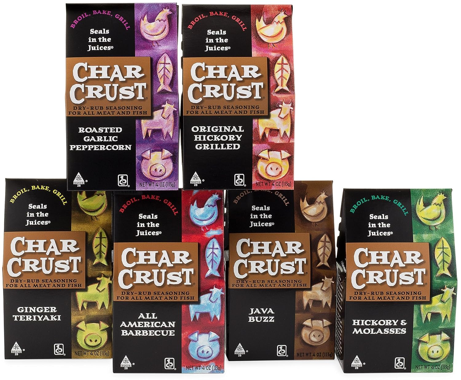 Char Crust Dry-Rub Seasoning Assortment for Flavorful Meals