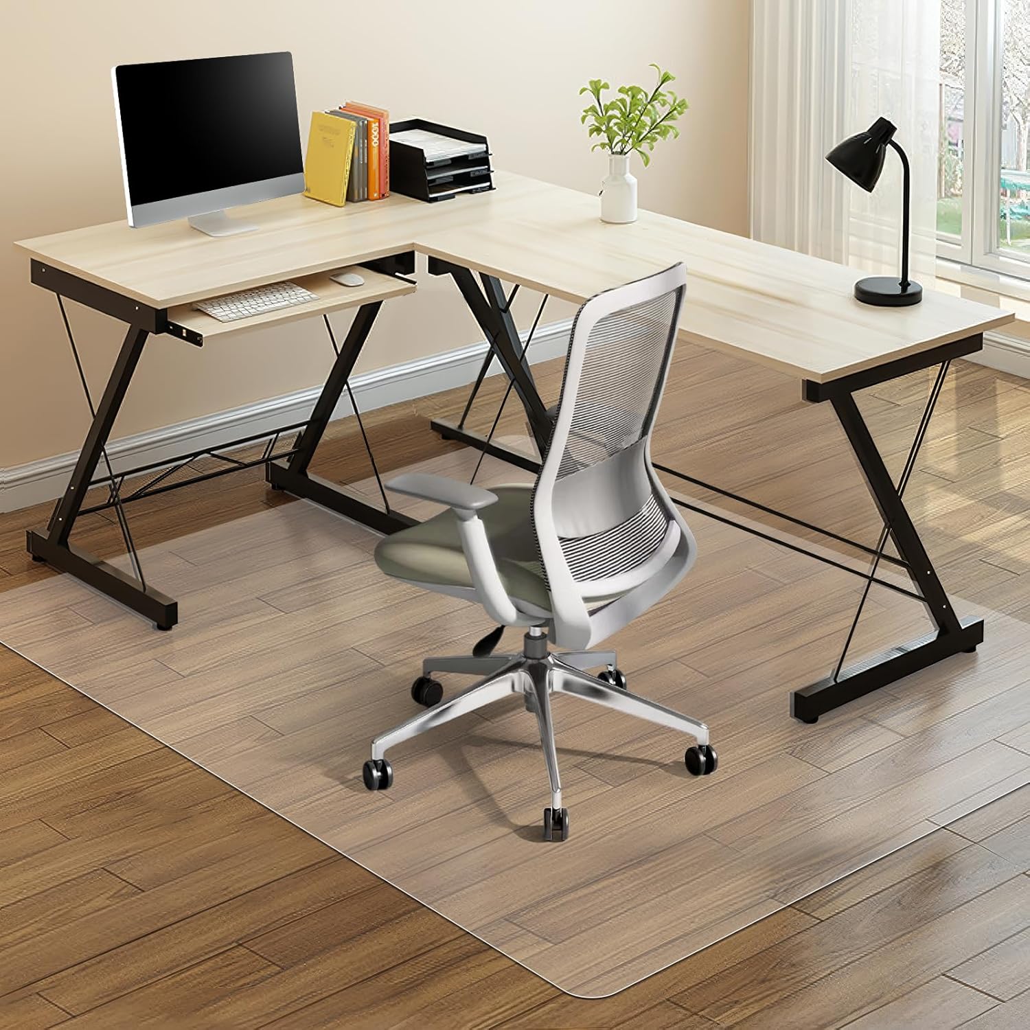 Vicwe Office Chair Mat for Hardwood Floor - Large 63in x 51