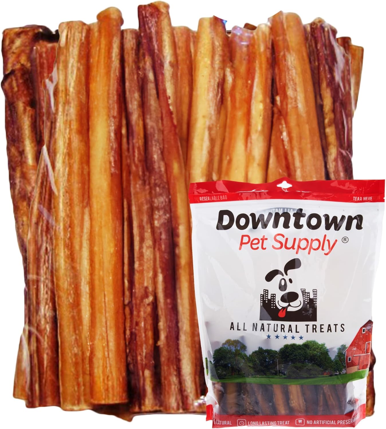 12-inch Bully Sticks for Large Dogs - Nutrient-Rich Chews