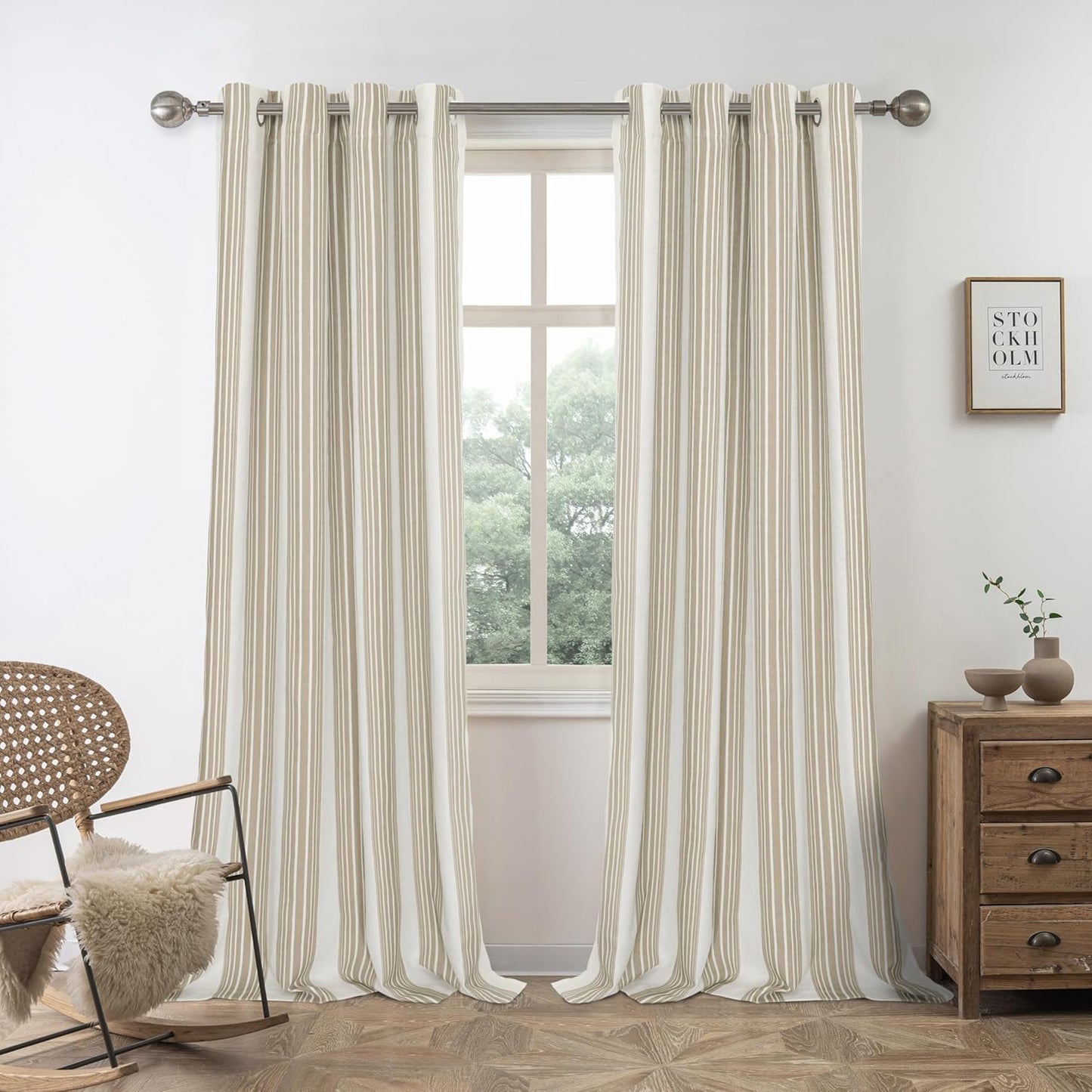 DriftAway Chris Linen Blackout Curtains for Elegant Home Decor