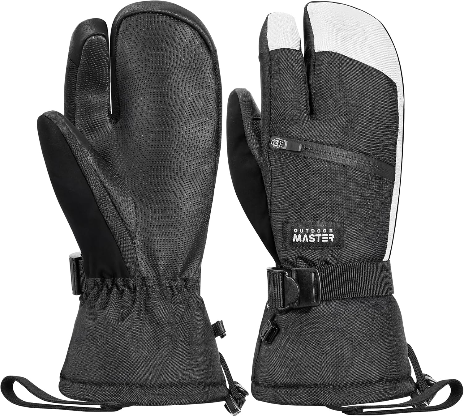OutdoorMaster 3-Finger Ski Gloves - Warm & Waterproof