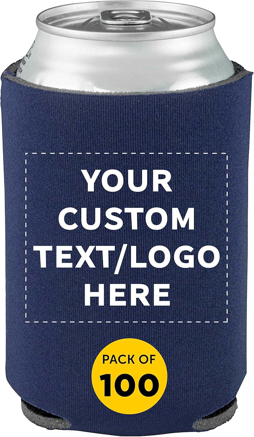 Custom Collapsible Beer Can Coolers Set of 100 for Events