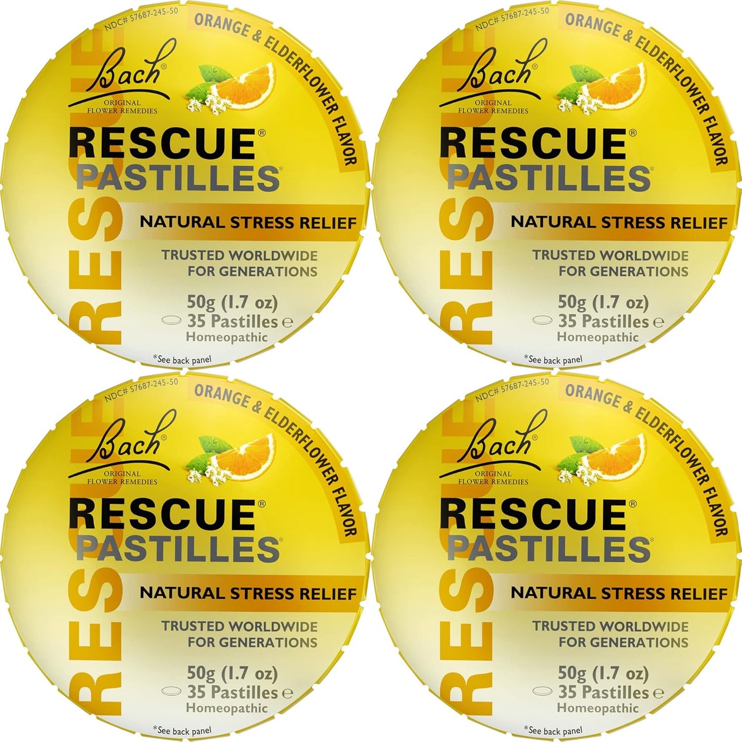 RESCUE Bach Pastilles for Natural Stress Relief and Calm