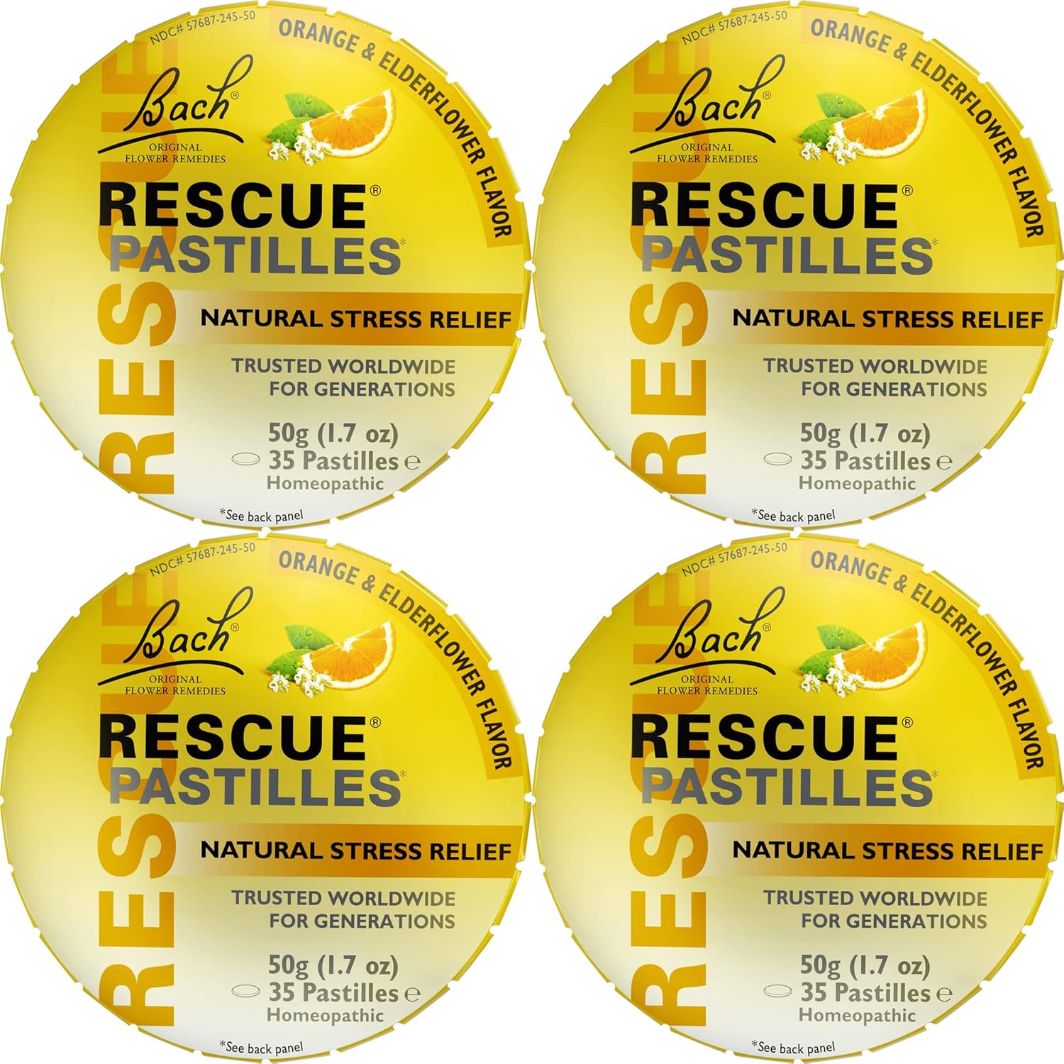 RESCUE Bach Pastilles for Natural Stress Relief and Calm