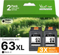 Valuetoner 63XL Black Ink Cartridge Compatible for HP 63XL - High