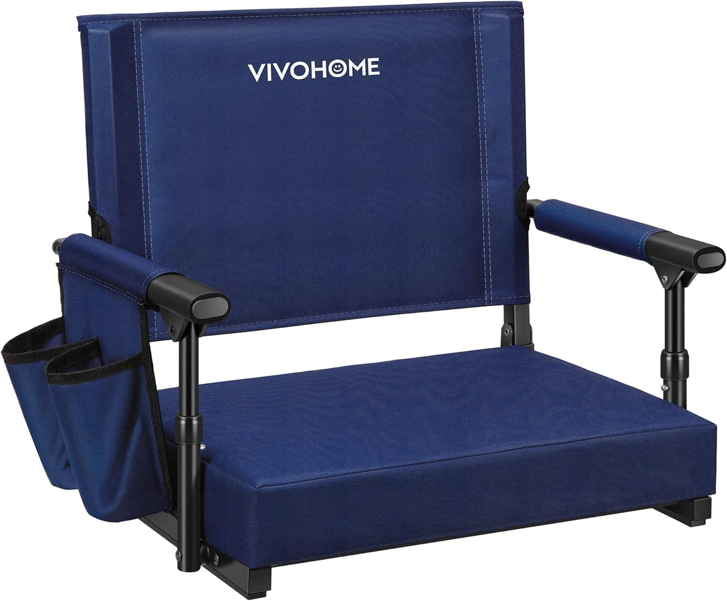 VIVOHOME Portable Stadium Seat with Back Support and Cushion