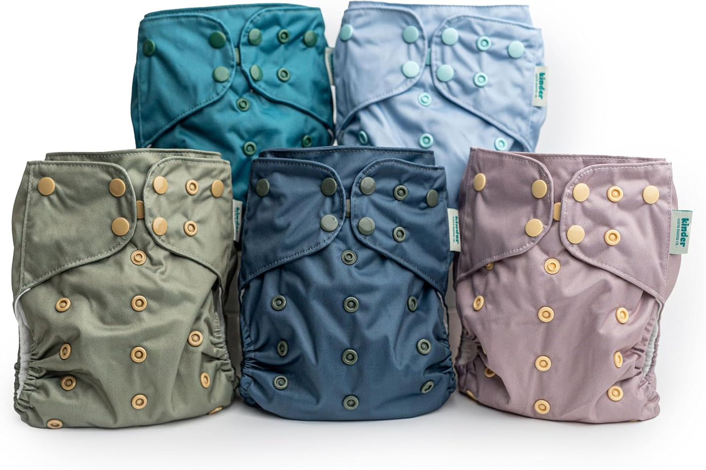 Kinder Cloth Diapers Set of 5 Reusable Pocket Style Diapers