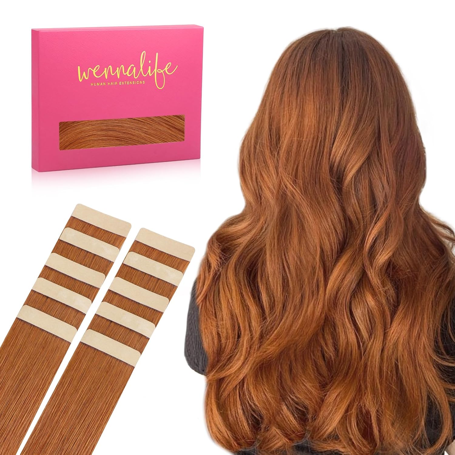 WENNALIFE Tape in Hair Extensions Human Hair for Gorgeous Style