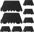 Tioncy 8 Pcs Interlocking Rubber Bar Mats 12 x 12 in - Anti Spill