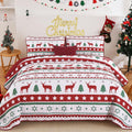 Goodidea Christmas Quilt Set King Size 3 Pieces - Festive Reversible