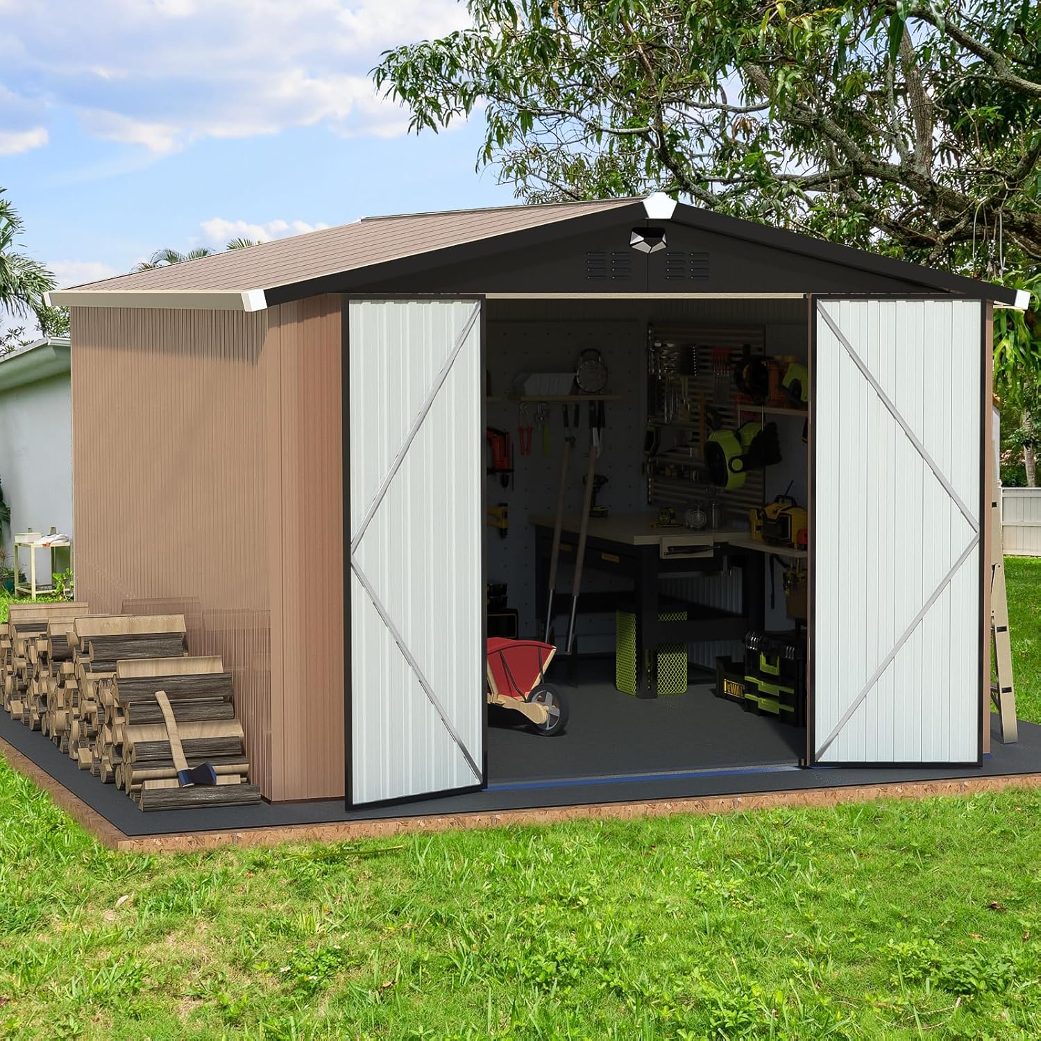 Metal Storage Shed 10x12 FT for Outdoor Storage Needs