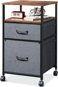 DEVAISE 2 Drawer Mobile File Cabinet - Rolling Printer Stand