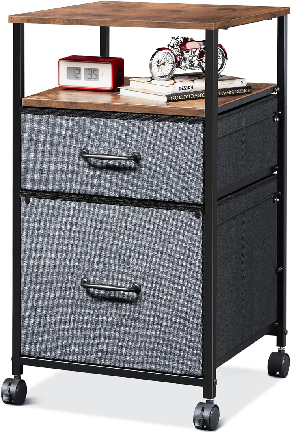 DEVAISE 2 Drawer Mobile File Cabinet for Home Office Storage