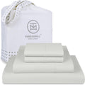 Queen Size 600 Thread Count Cotton Sheets Set Light Grey - Cooling