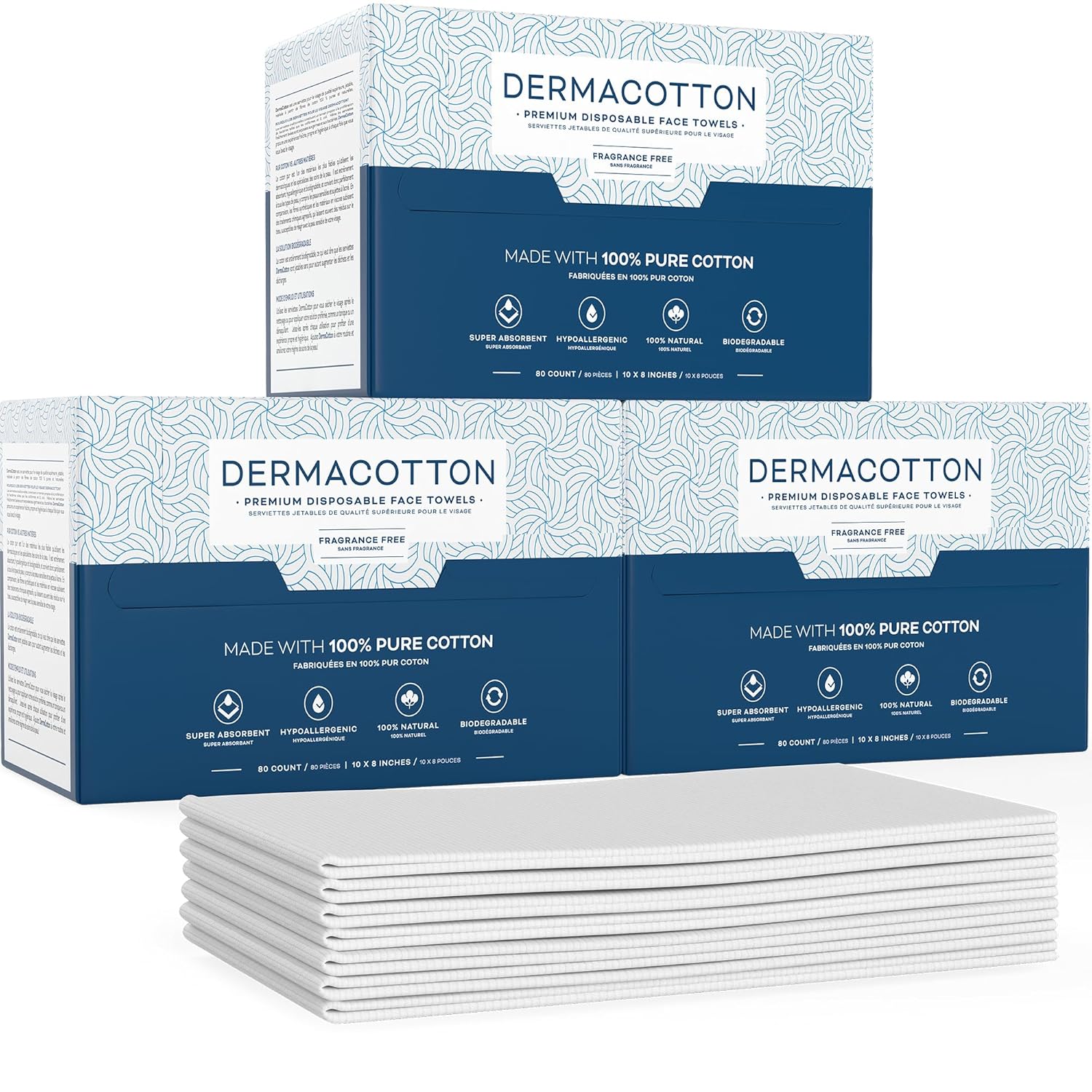 240 Disposable Face Towels for Sensitive Skin & Makeup Removal