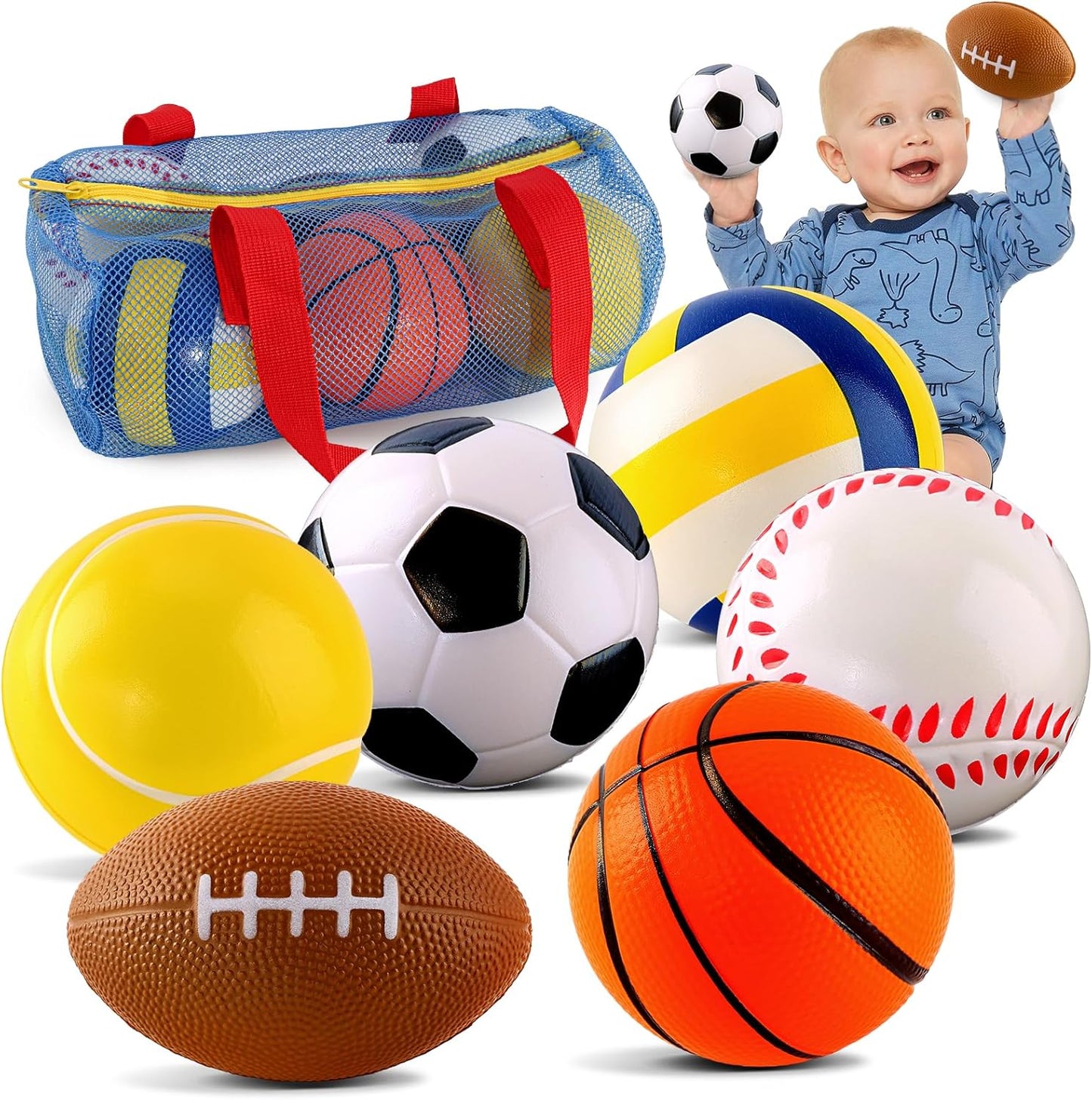 6-Piece Toddler Sports Foam Ball Set for Active Play