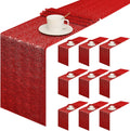 Sugargirl Red Sequin Table Runner 12 x 72 in 10-Pack - Sparkling Event