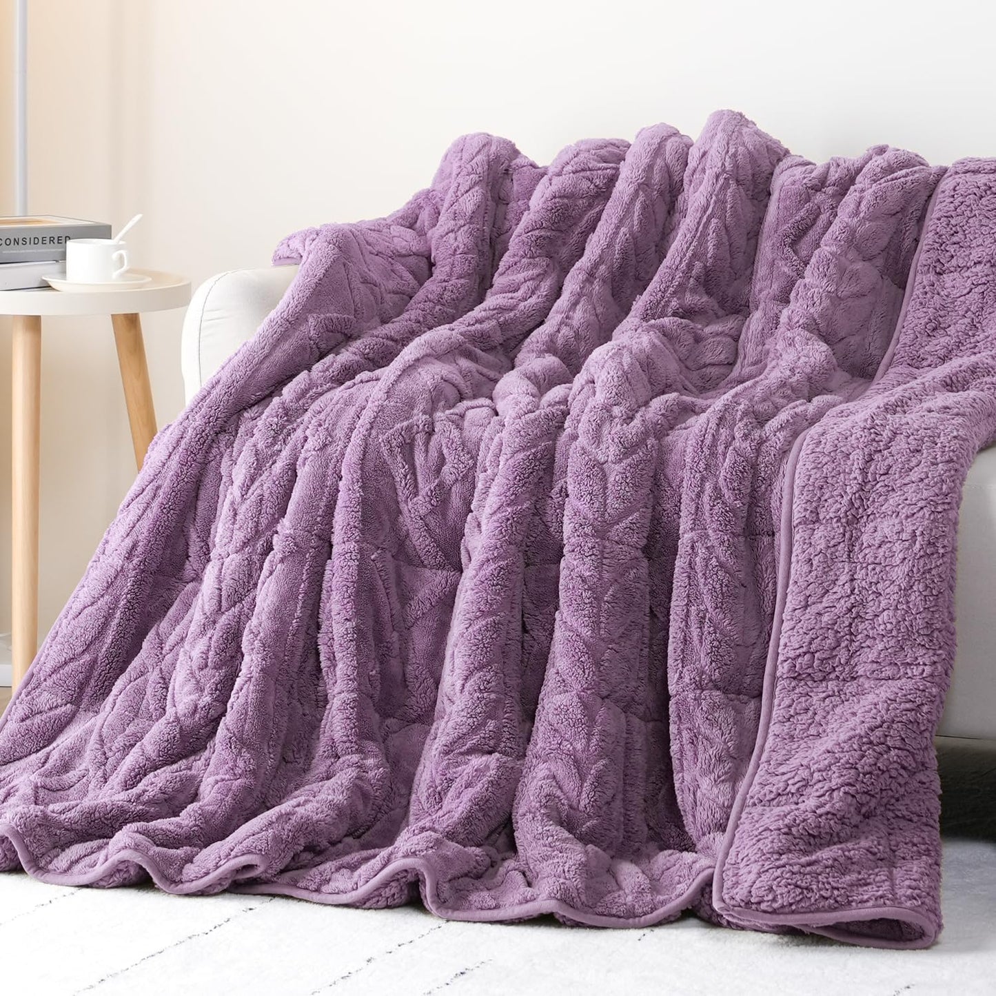 Cottonblue Jacquard Weighted Blanket for Cozy Relaxation