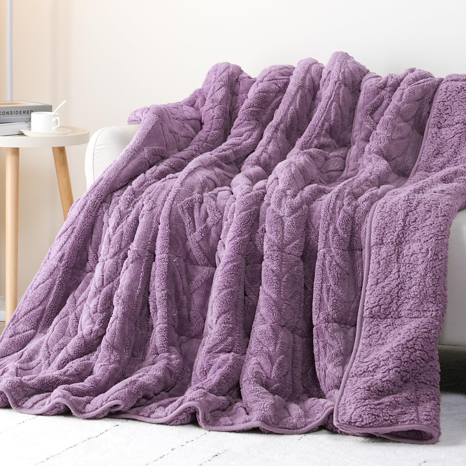 Cottonblue Jacquard Weighted Blanket for Cozy Relaxation