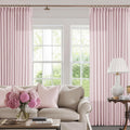Pinch Pleat Light Pink Semi Sheer Curtains 108 in - Soft Privacy