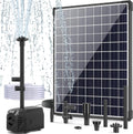 POPOSOAP 25W Solar Fountain Pump - Adjustable Flow for Ponds