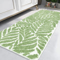 Sage Green Bathroom Rug Runner - Soft Non Slip Bath Mat Decor