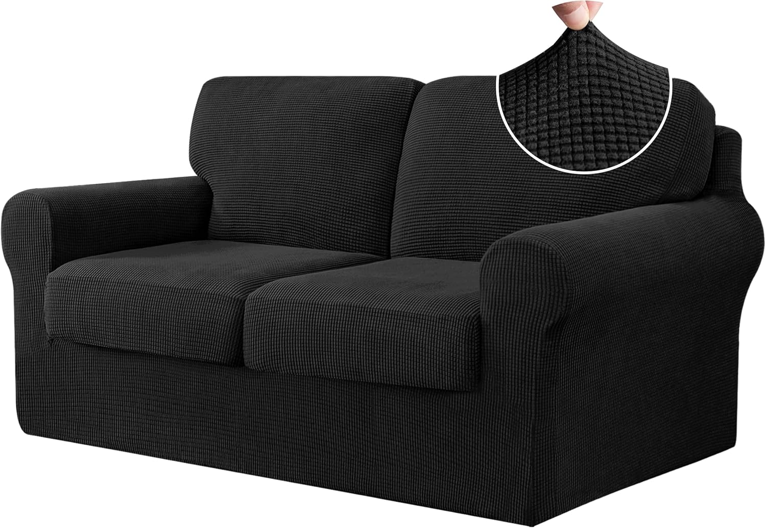 CHUN YI 5 Piece Stretch Loveseat Sofa Cover for Medium Sofas