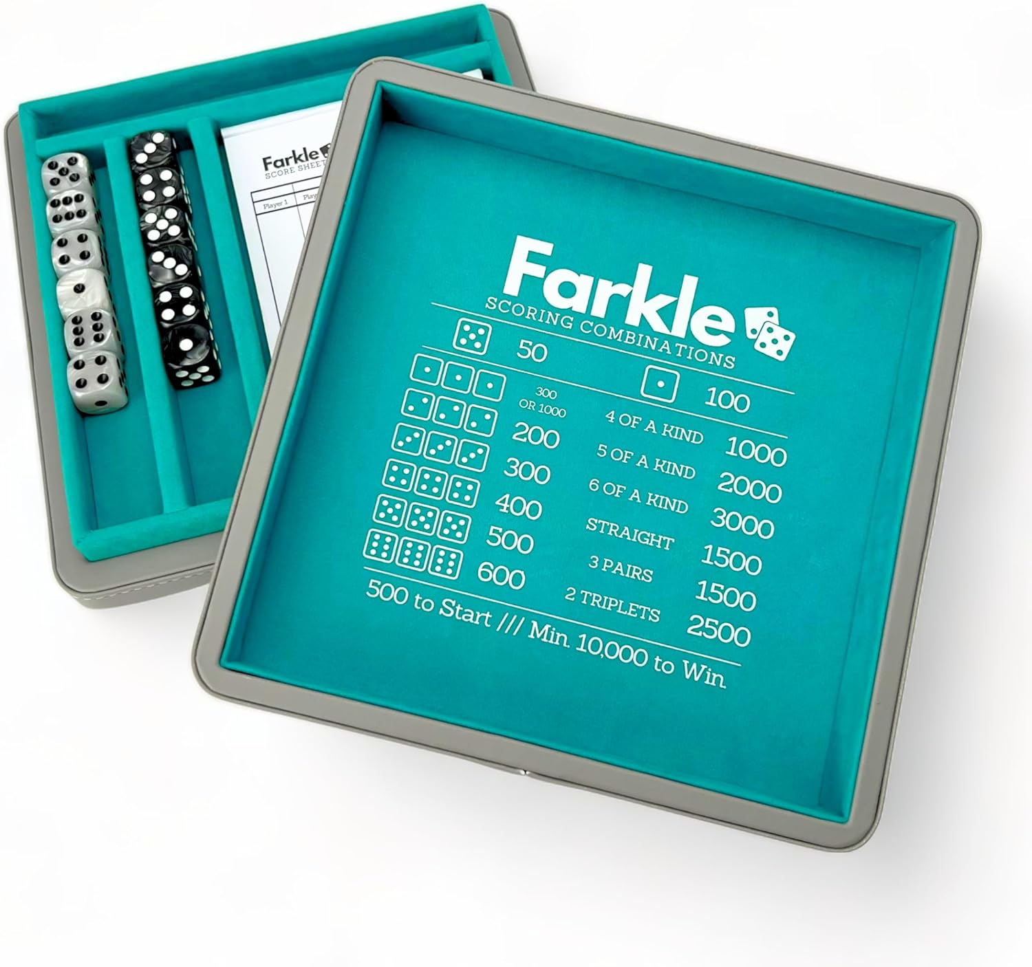 Luck Lab Farkle Dice Tray and Storage Case for Family Fun