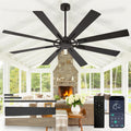 Depuley 72 in Ceiling Fan Without Light - Quiet Large Indoor Outdoor
