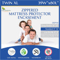 Twin Extra Long Mattress Protector Zippered Encasement - Waterproof