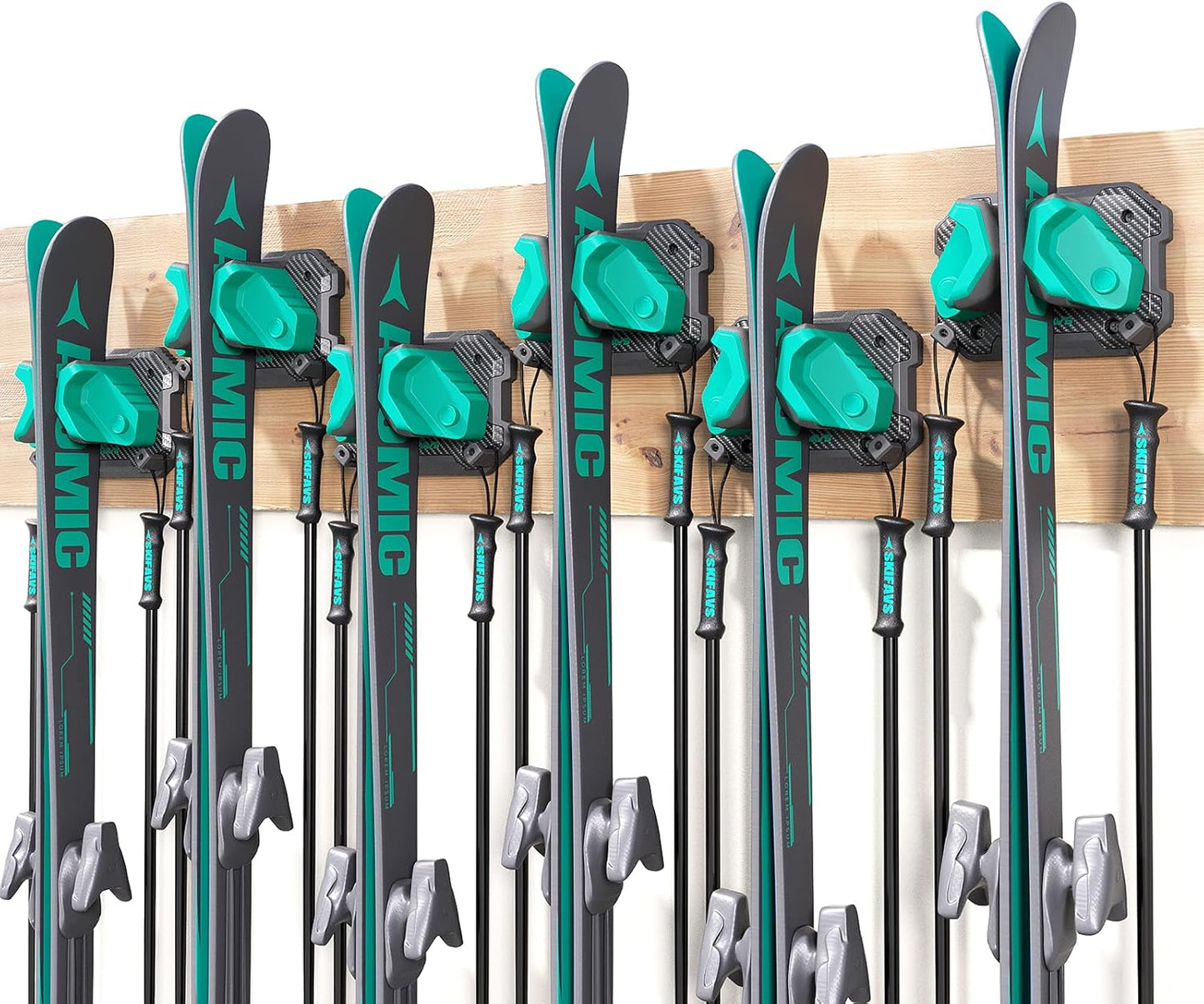 Ski & Snowboard Wall Rack for Garage - Space-Saving Storage